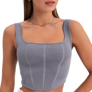 Amazon Women's Gray Crop Top